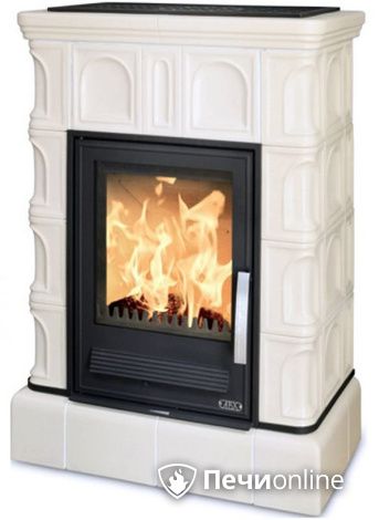 Печь-камин ABX Britania KI, кафельный цоколь, перламутр в Нефтеюганске